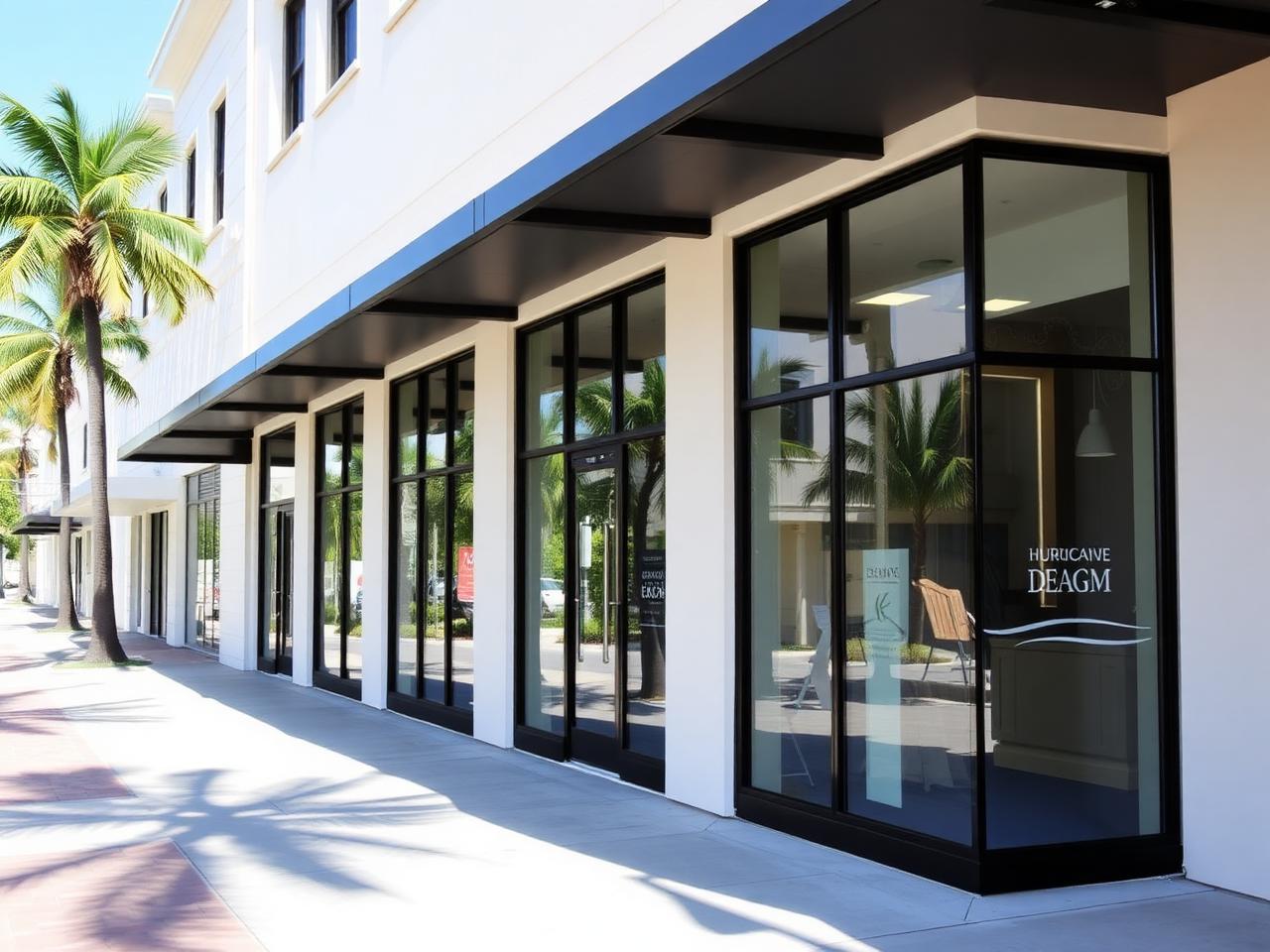 Commercial impact door storefront